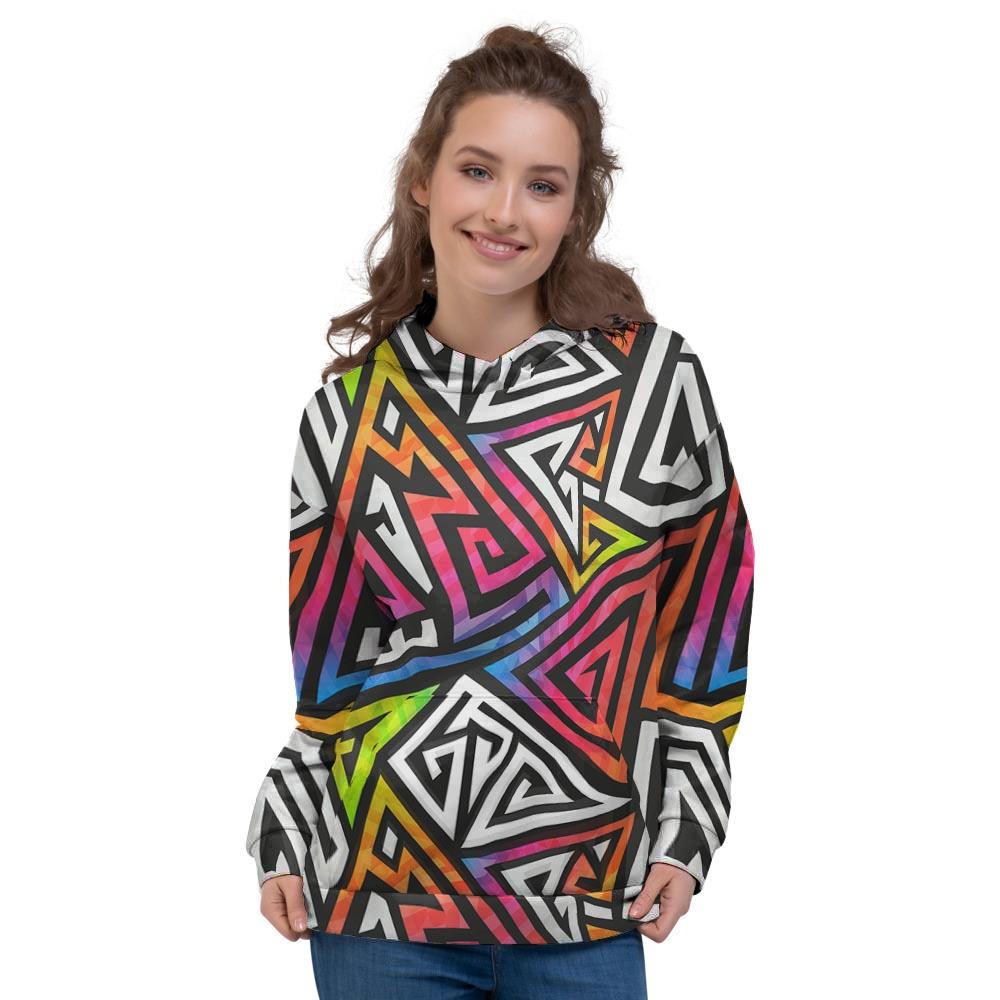 Geometric Women's Hoodie-grizzshop