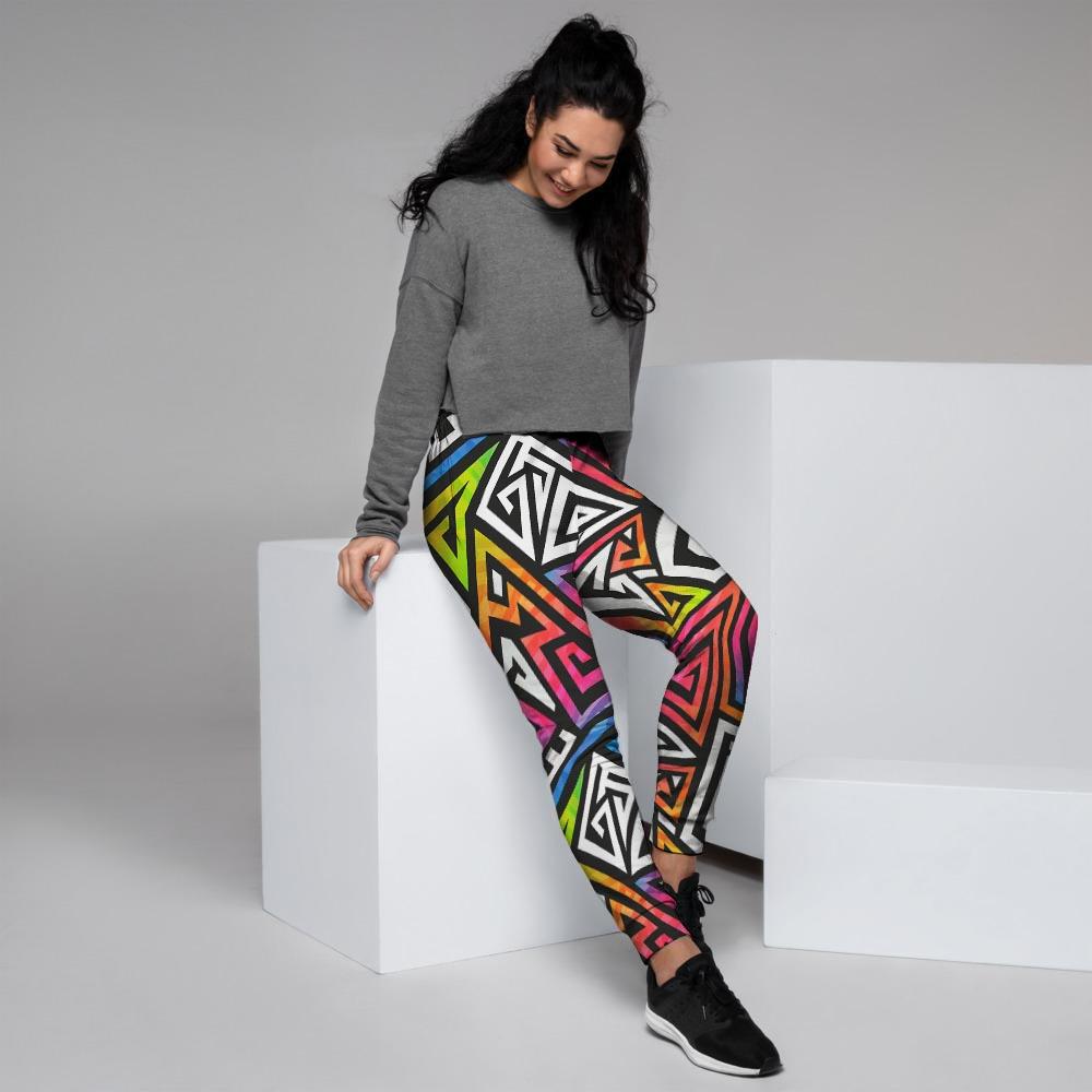 Geometric Women's Joggers-grizzshop