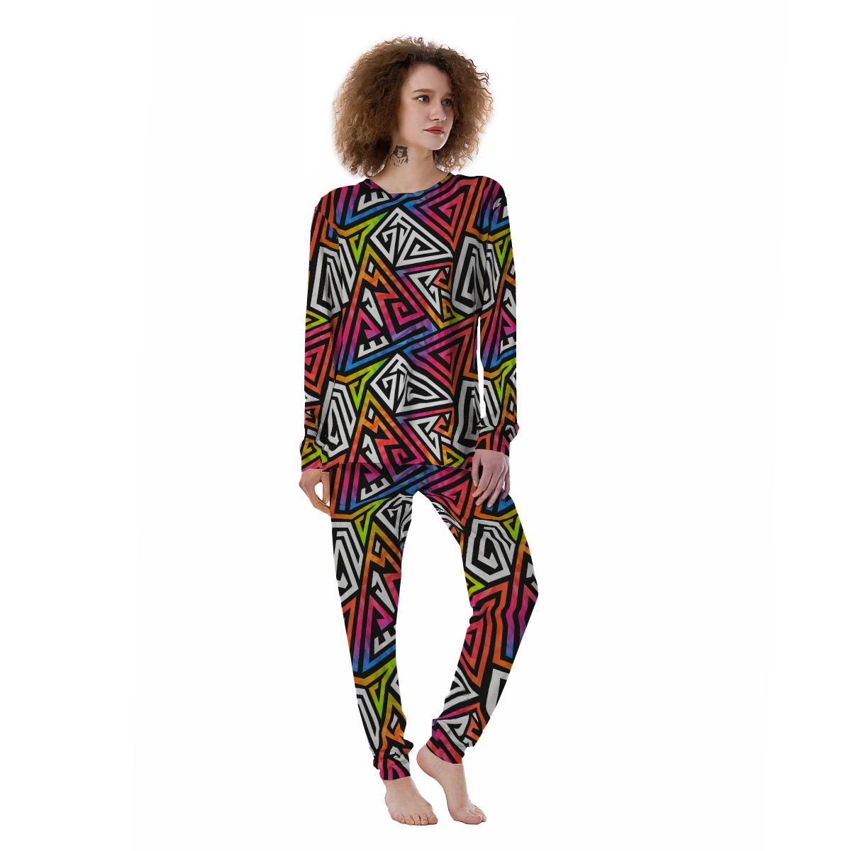 Geometric Women's Pajamas-grizzshop