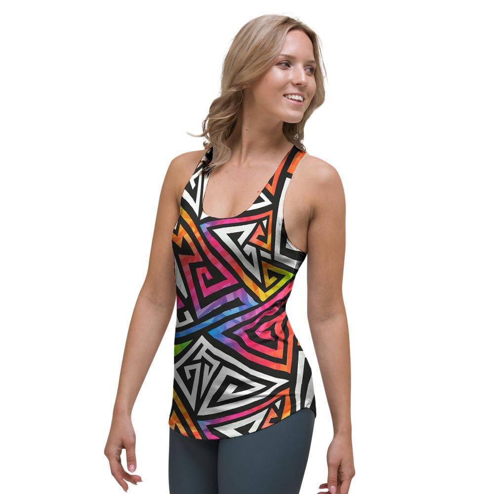 Geometric Women's Racerback Tank Top-grizzshop