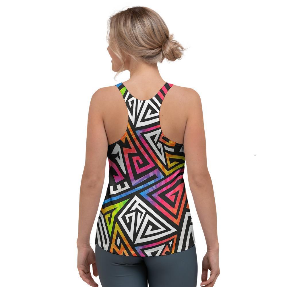 Geometric Women's Racerback Tank Top-grizzshop
