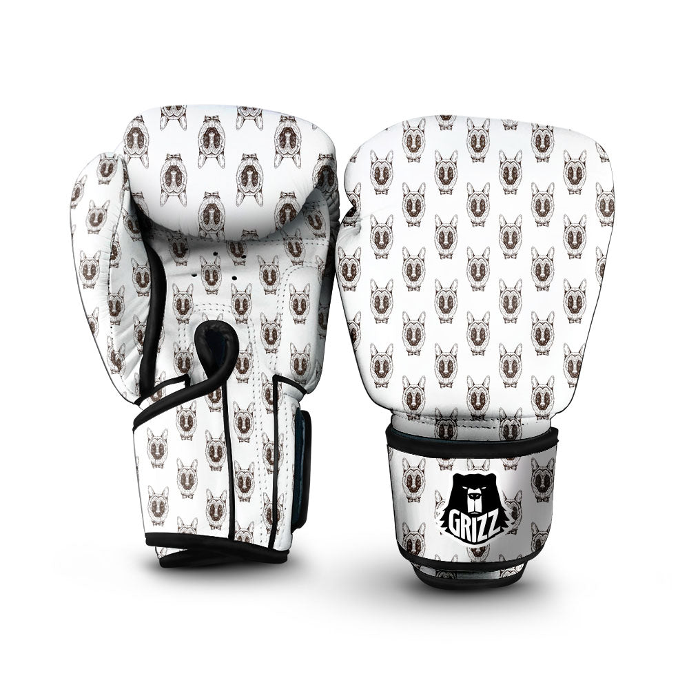 German Shepherd Drawing Print Pattern Boxing Gloves-grizzshop