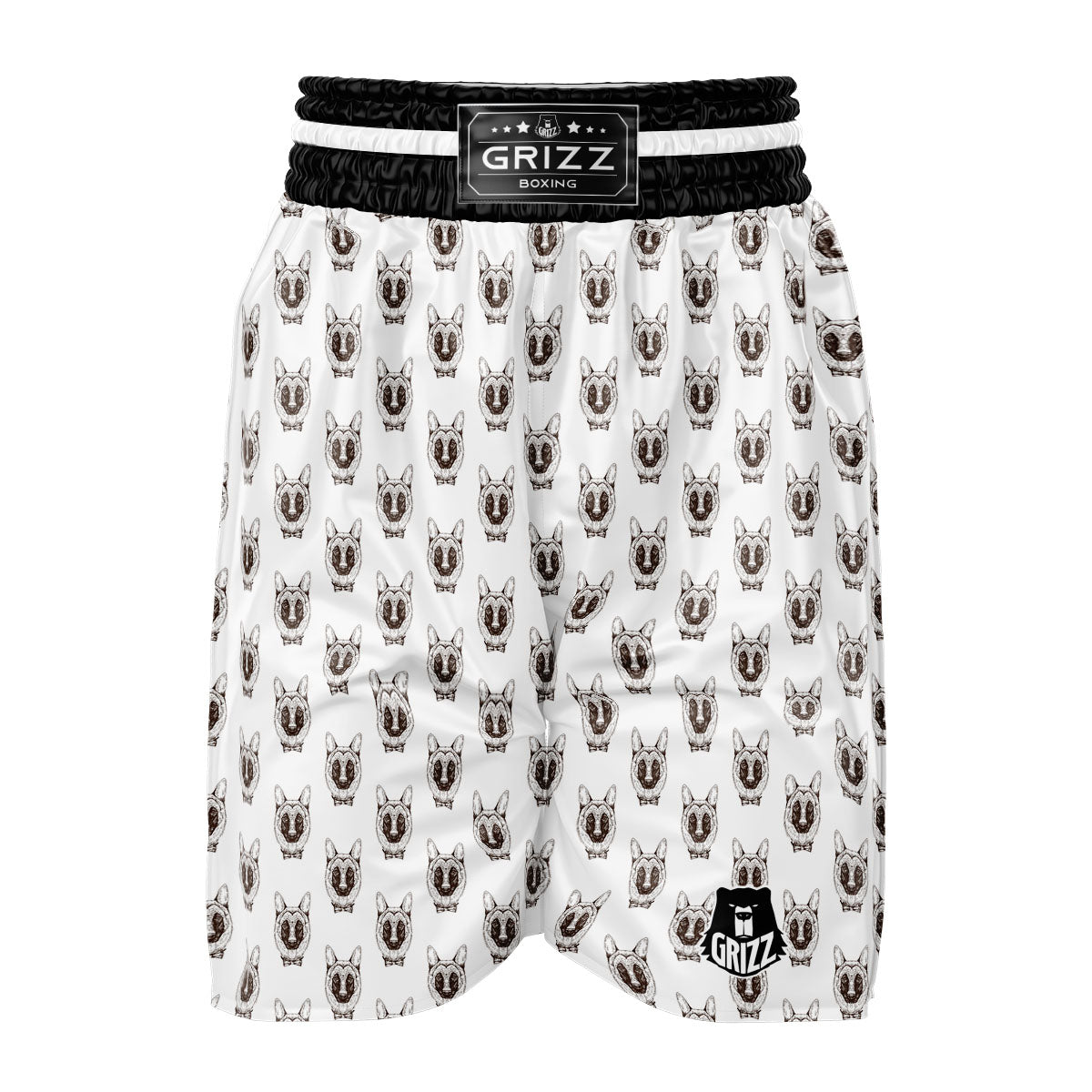 German Shepherd Drawing Print Pattern Boxing Shorts-grizzshop