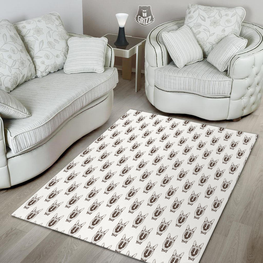 German Shepherd Drawing Print Pattern Floor Mat-grizzshop