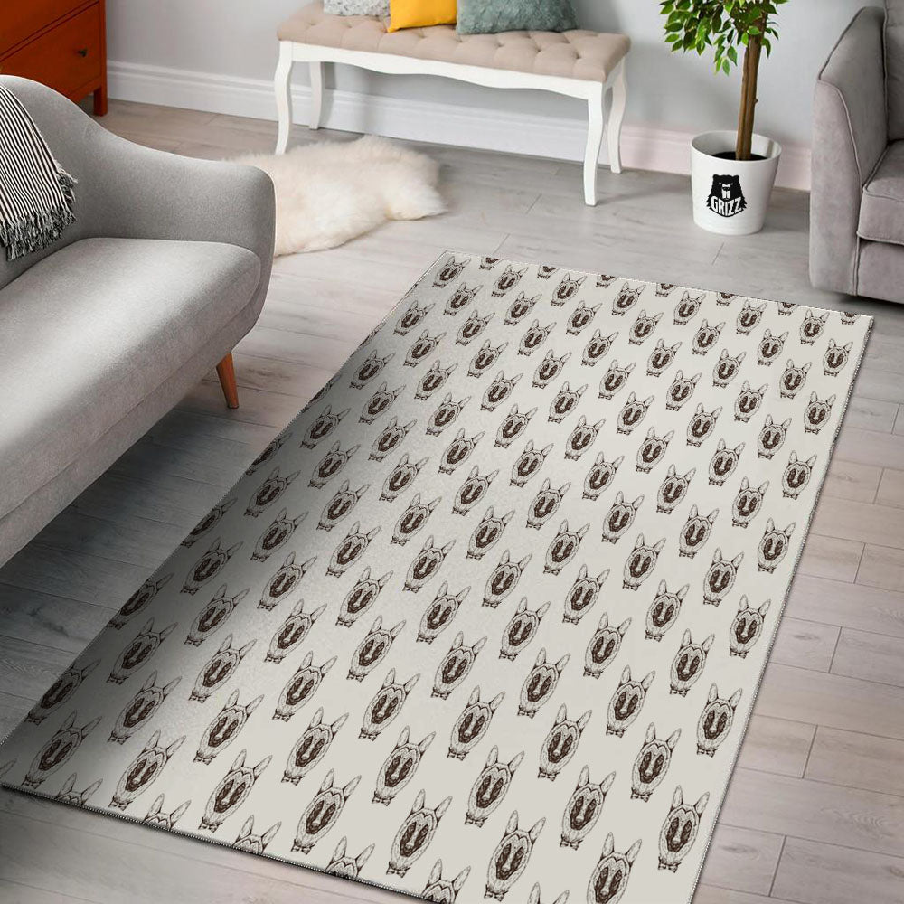 German Shepherd Drawing Print Pattern Floor Mat-grizzshop