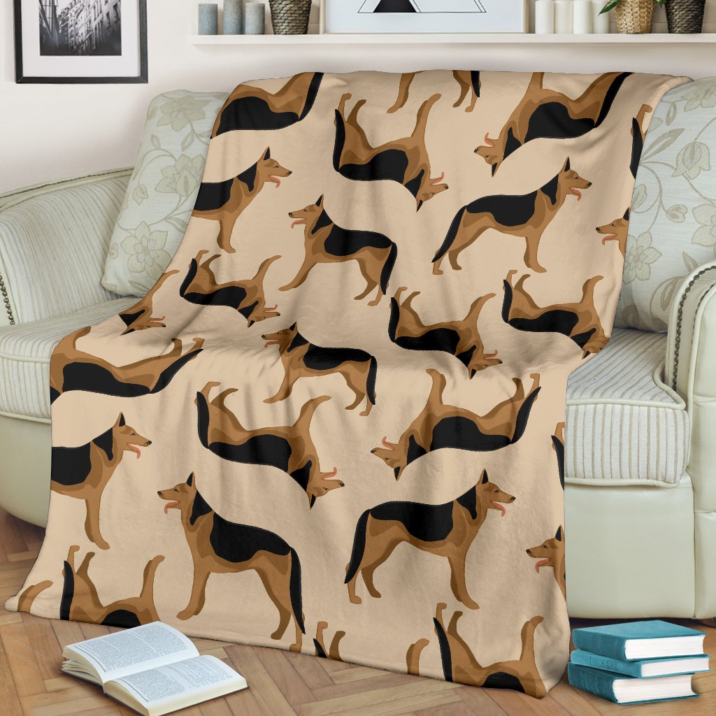 German Shepherd Pattern Print Blanket-grizzshop