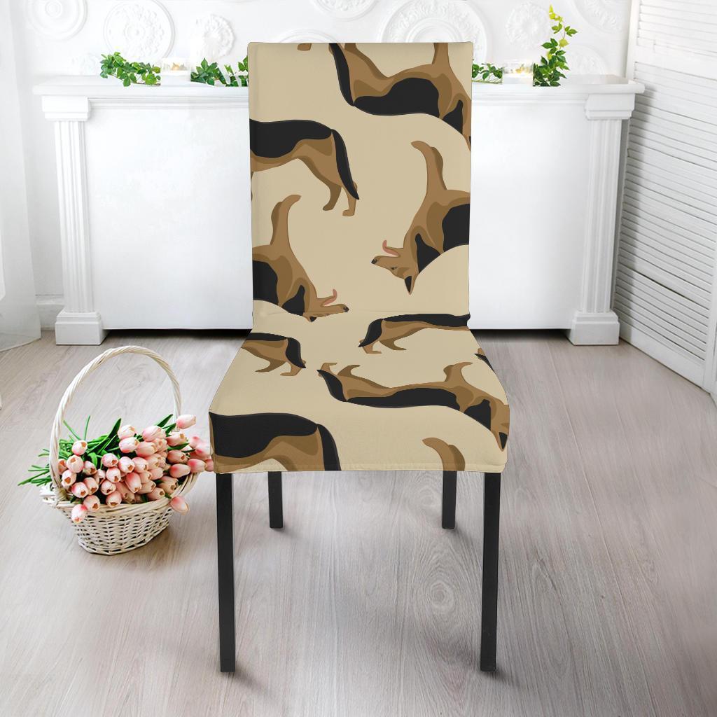 German Shepherd Pattern Print Chair Cover-grizzshop