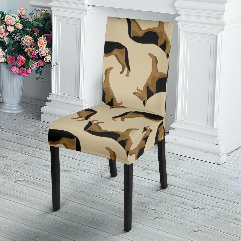 German Shepherd Pattern Print Chair Cover-grizzshop