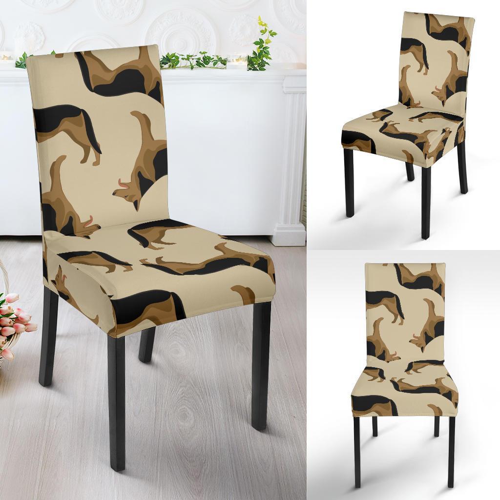 German Shepherd Pattern Print Chair Cover-grizzshop