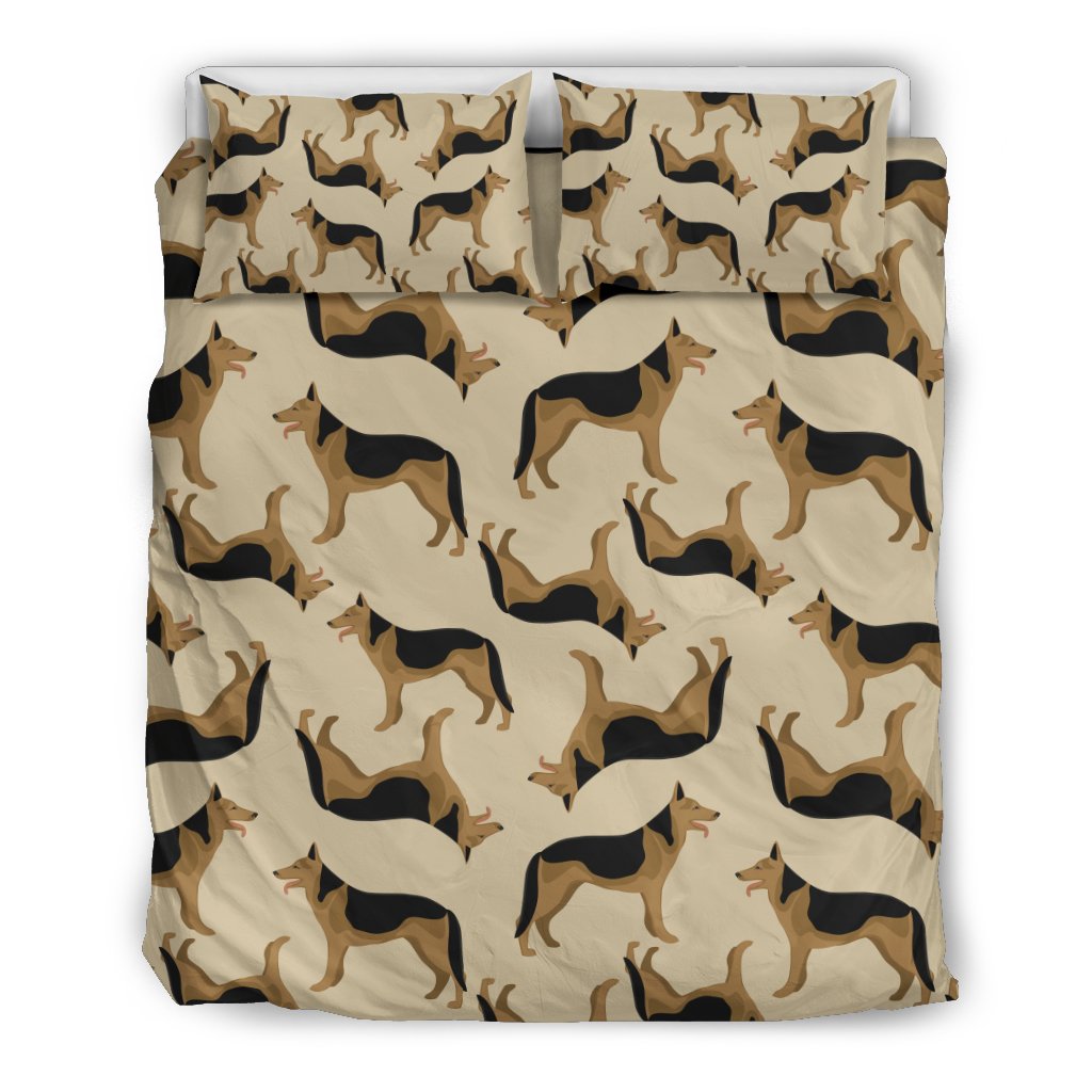 German Shepherd Pattern Print Duvet Cover Bedding Set-grizzshop