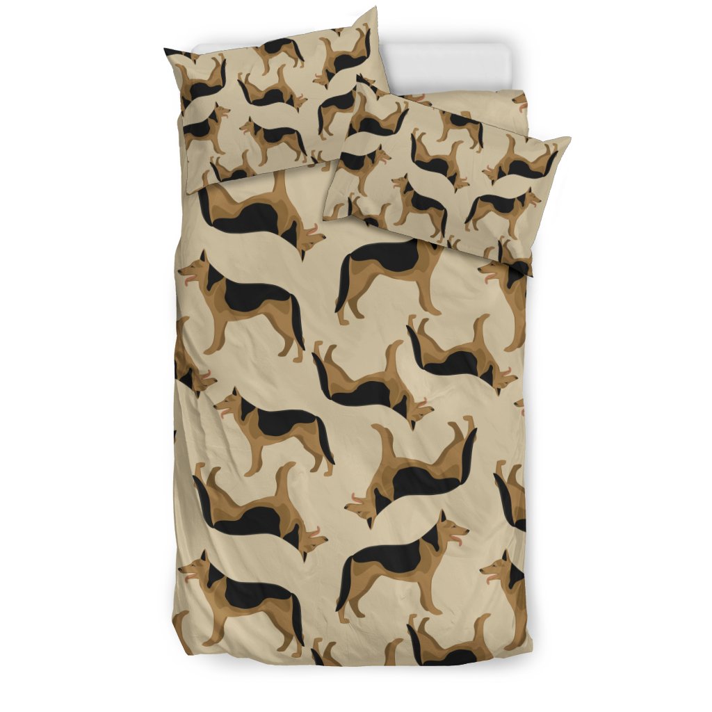 German Shepherd Pattern Print Duvet Cover Bedding Set-grizzshop