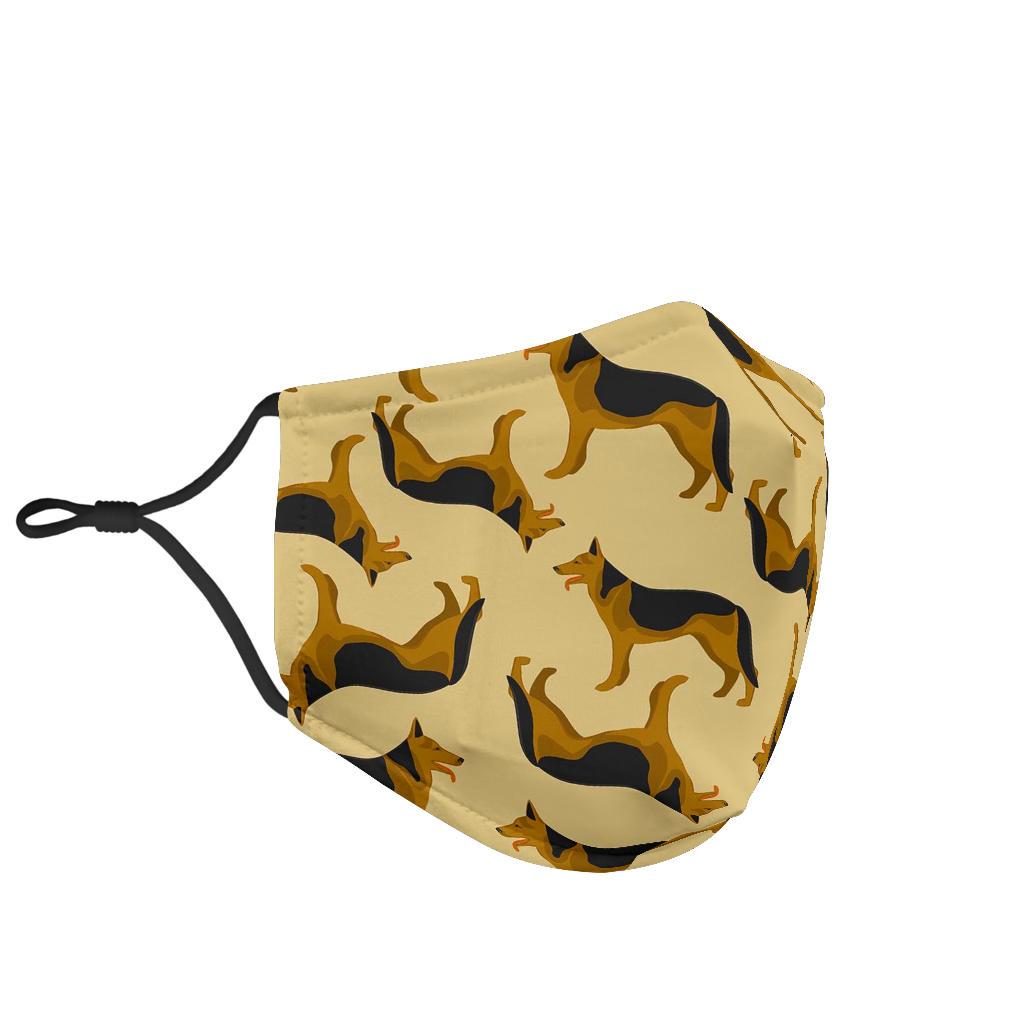 German Shepherd Pattern Print Face Mask-grizzshop