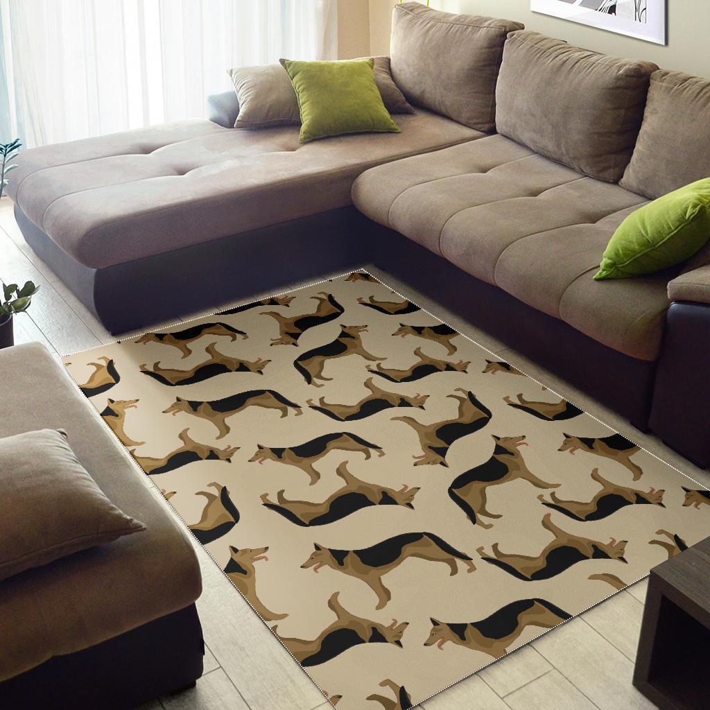 German Shepherd Pattern Print Floor Mat-grizzshop