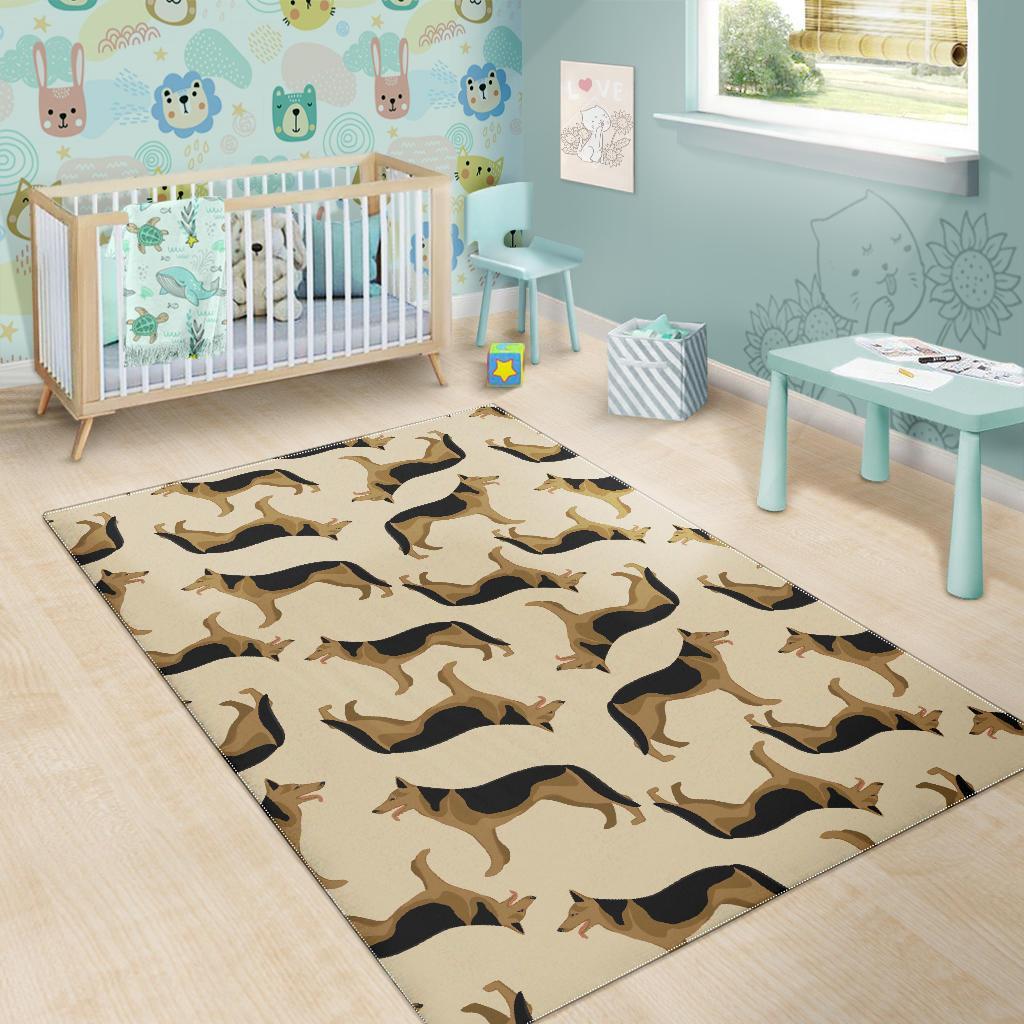 German Shepherd Pattern Print Floor Mat-grizzshop