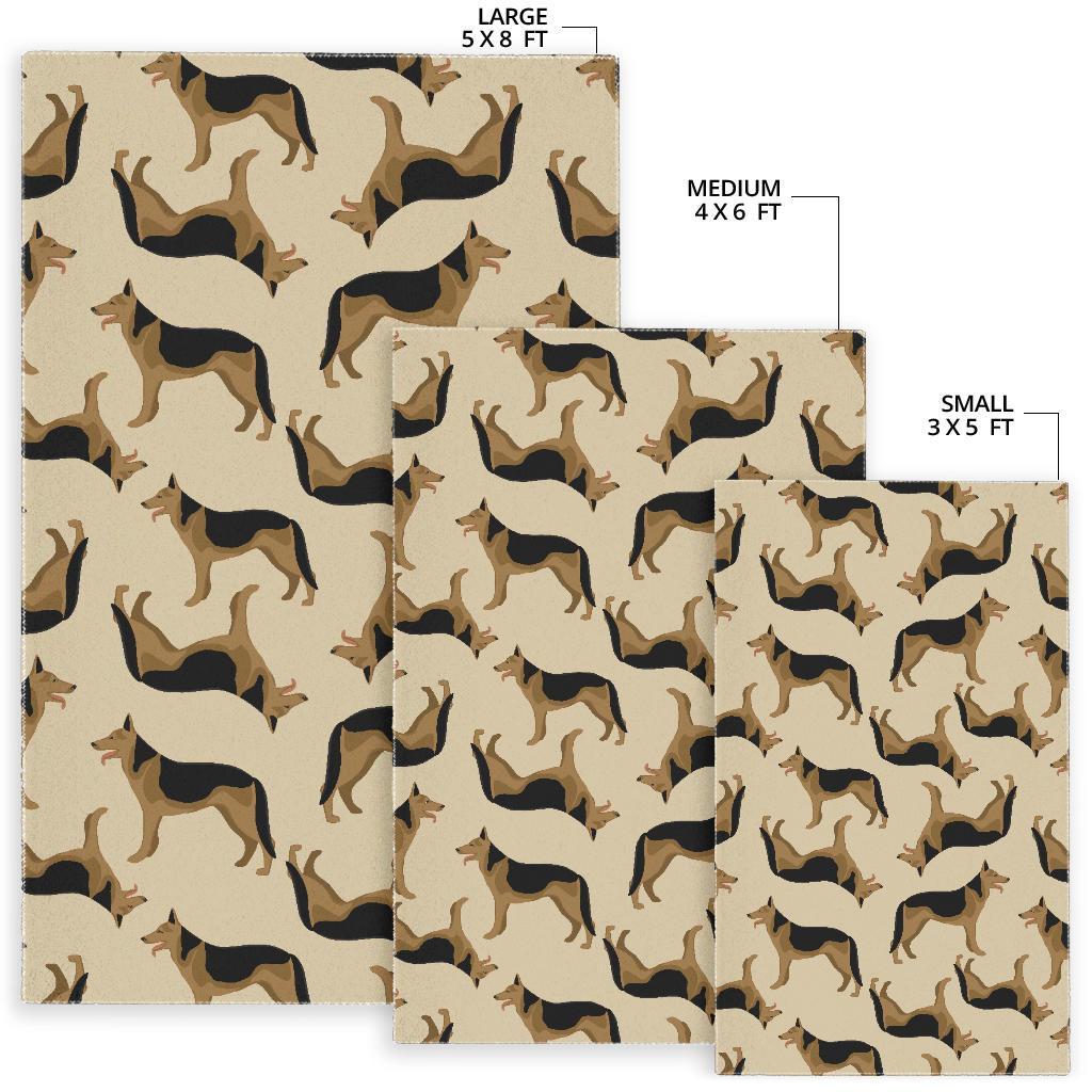 German Shepherd Pattern Print Floor Mat-grizzshop