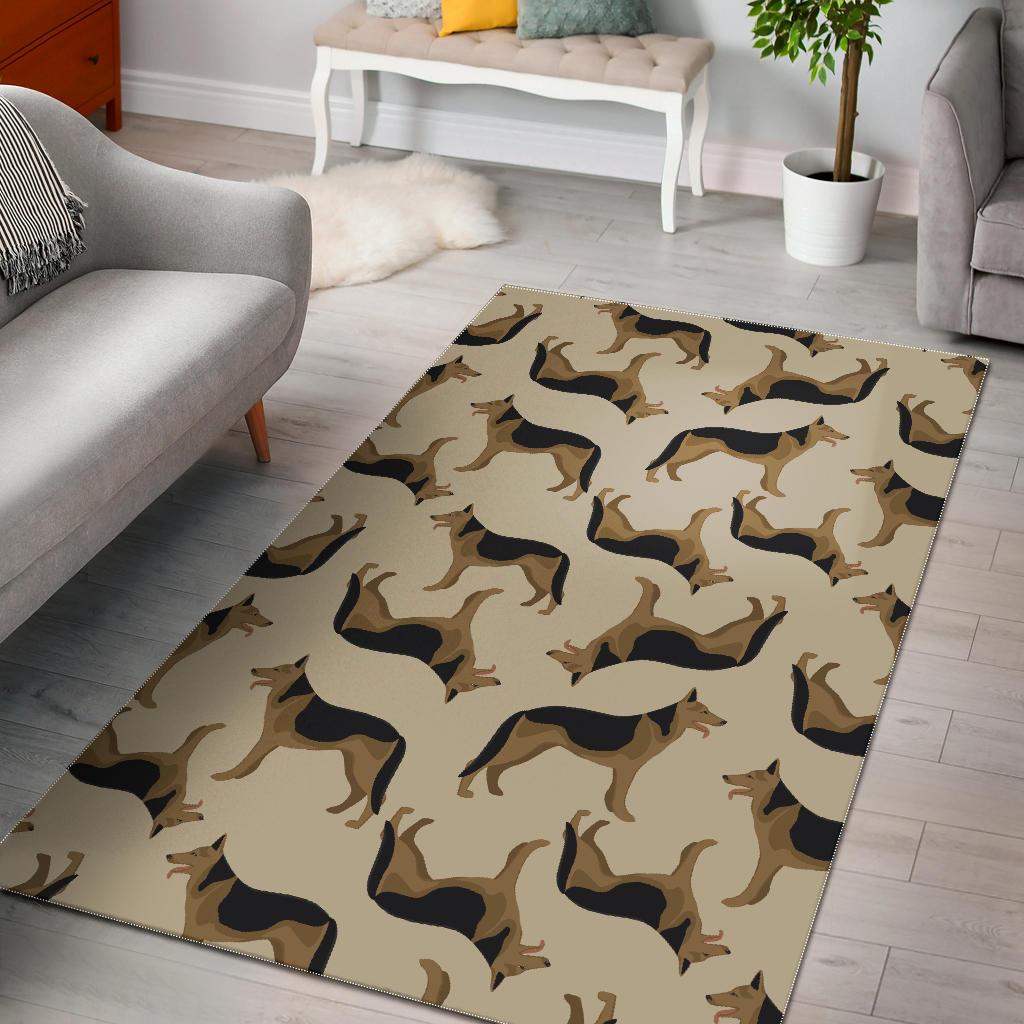 German Shepherd Pattern Print Floor Mat-grizzshop