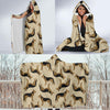 German Shepherd Pattern Print Hooded Blanket-grizzshop