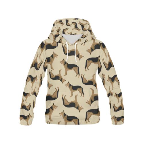 German Shepherd Pattern Print Men Pullover Hoodie-grizzshop