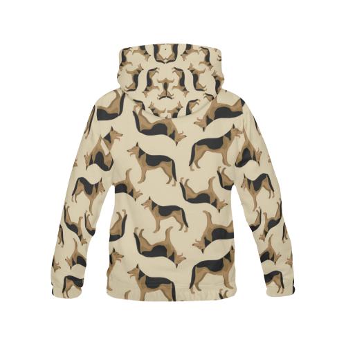 German Shepherd Pattern Print Men Pullover Hoodie-grizzshop