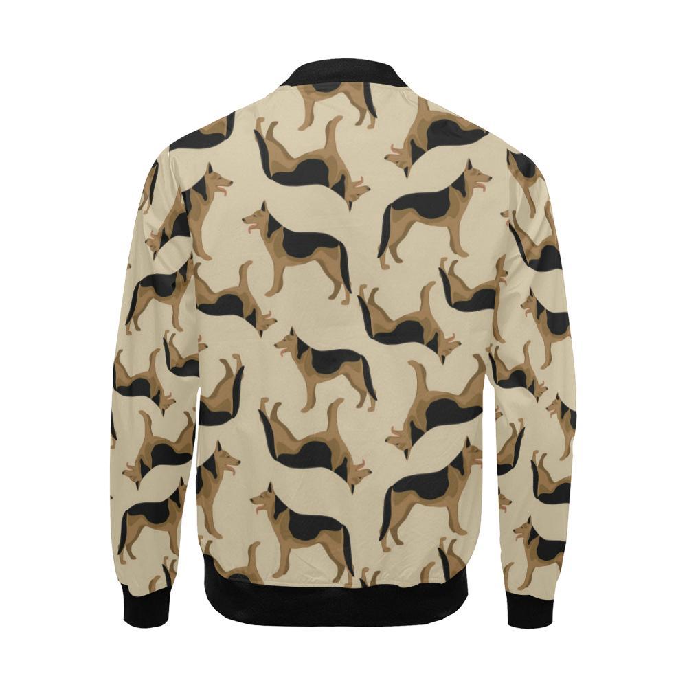 German Shepherd Pattern Print Men's Bomber Jacket-grizzshop