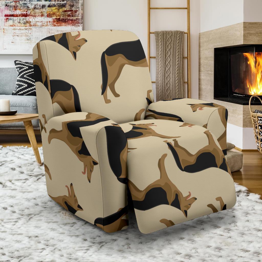 German Shepherd Pattern Print Recliner Cover-grizzshop