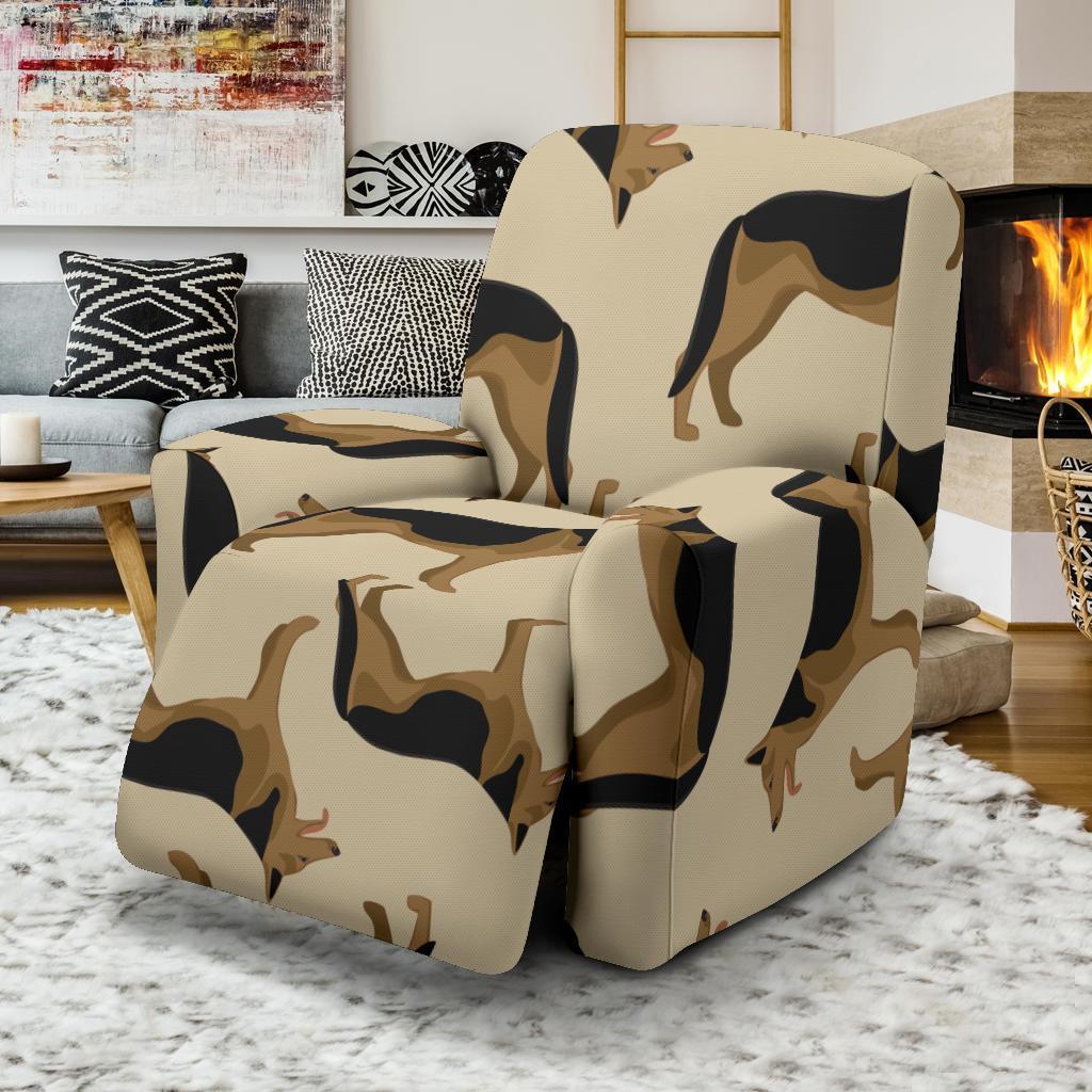 German Shepherd Pattern Print Recliner Cover-grizzshop