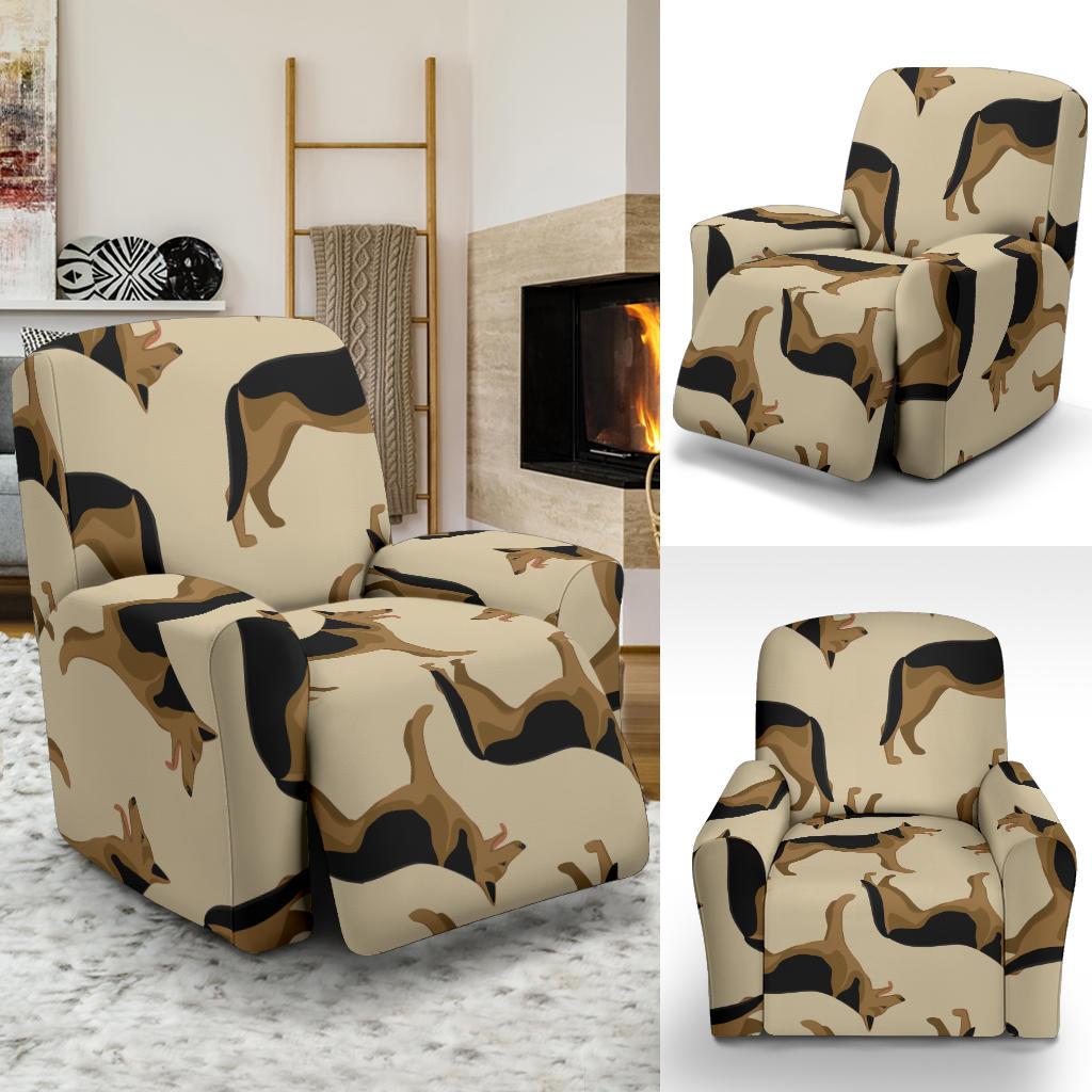 German Shepherd Pattern Print Recliner Cover-grizzshop