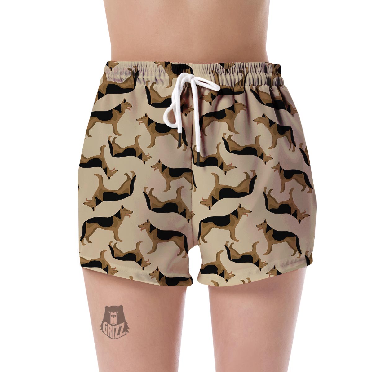 German Shepherd Pattern Print Women's Shorts-grizzshop