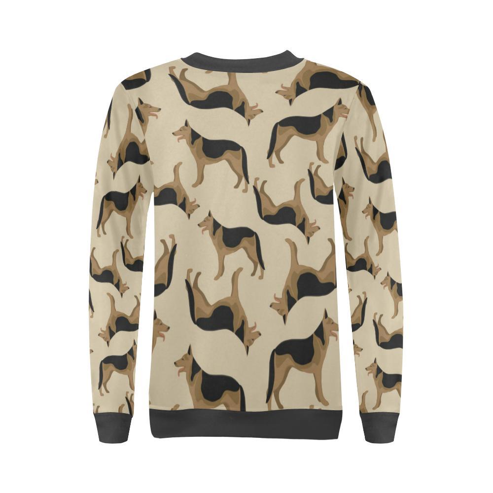 German Shepherd Pattern Print Women's Sweatshirt-grizzshop