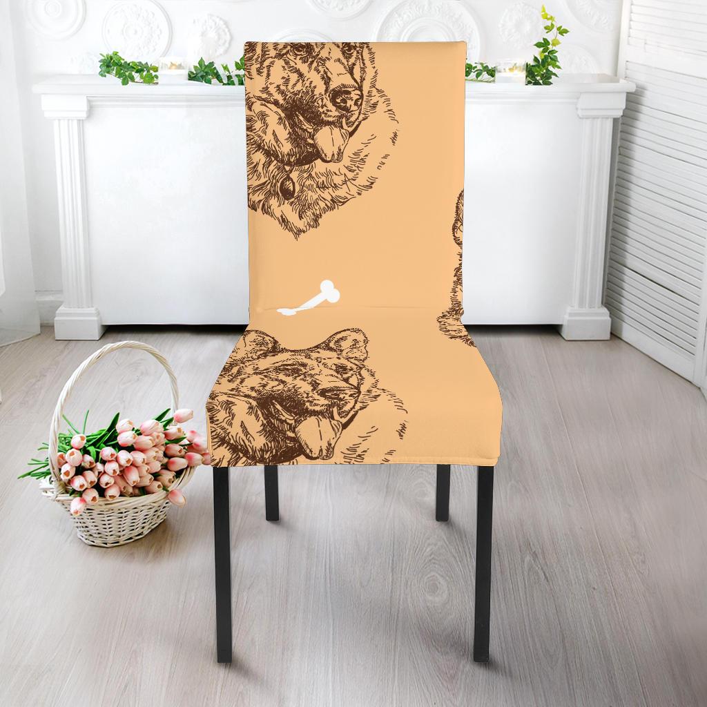 German Shepherd Print Pattern Chair Cover-grizzshop