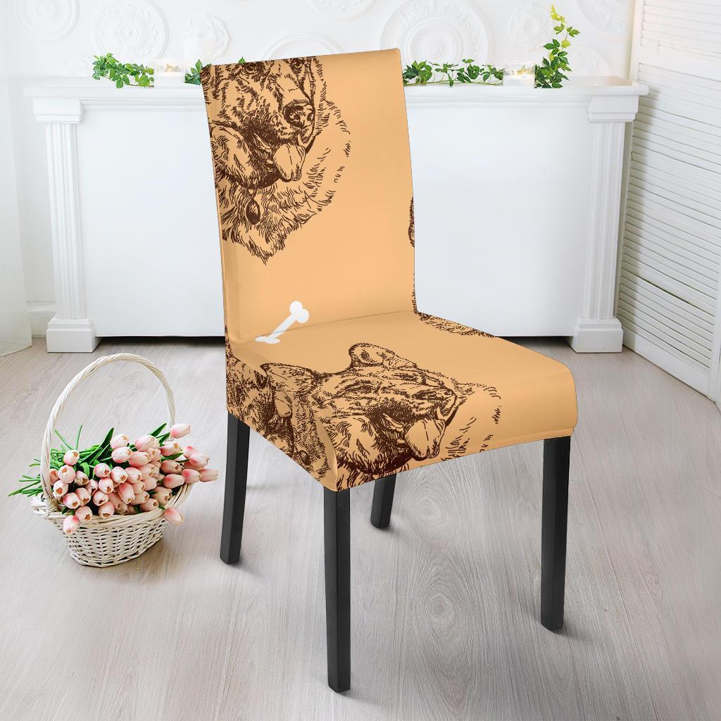 German Shepherd Print Pattern Chair Cover-grizzshop