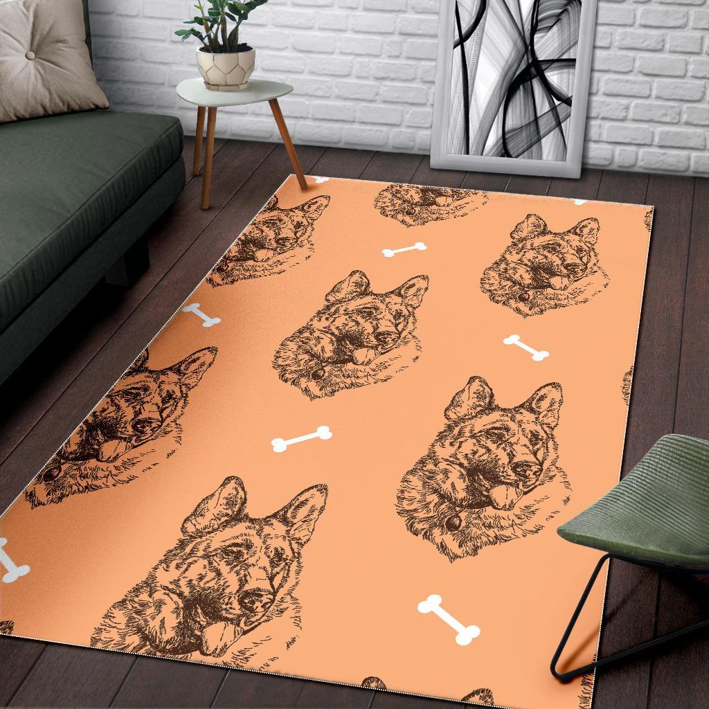 German Shepherd Print Pattern Floor Mat-grizzshop