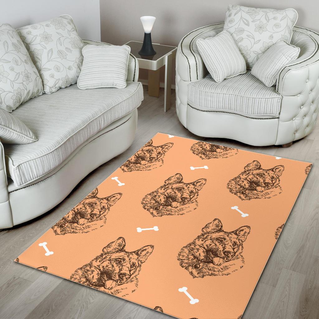 German Shepherd Print Pattern Floor Mat-grizzshop