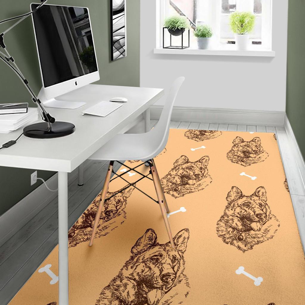 German Shepherd Print Pattern Floor Mat-grizzshop