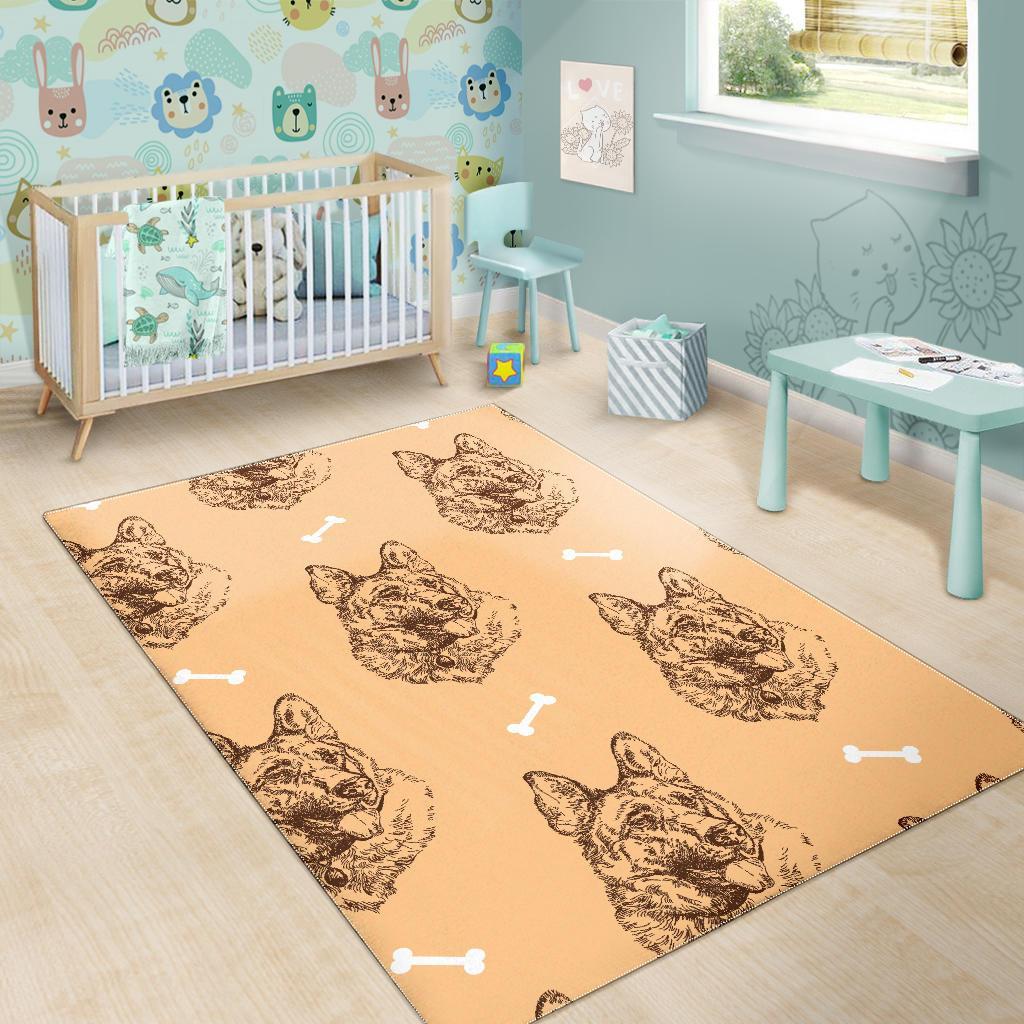 German Shepherd Print Pattern Floor Mat-grizzshop