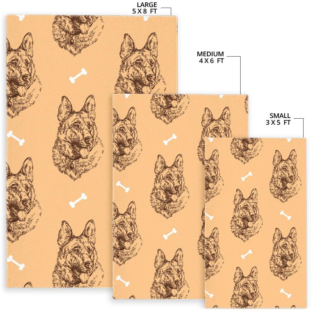 German Shepherd Print Pattern Floor Mat-grizzshop