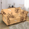 German Shepherd Print Pattern Loveseat Cover-grizzshop