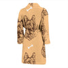 German Shepherd Print Pattern Men Long Robe-grizzshop