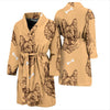 German Shepherd Print Pattern Men Long Robe-grizzshop