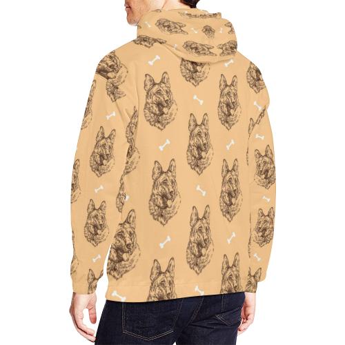 German Shepherd Print Pattern Men Pullover Hoodie-grizzshop