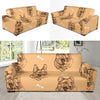 German Shepherd Print Pattern Sofa Covers-grizzshop