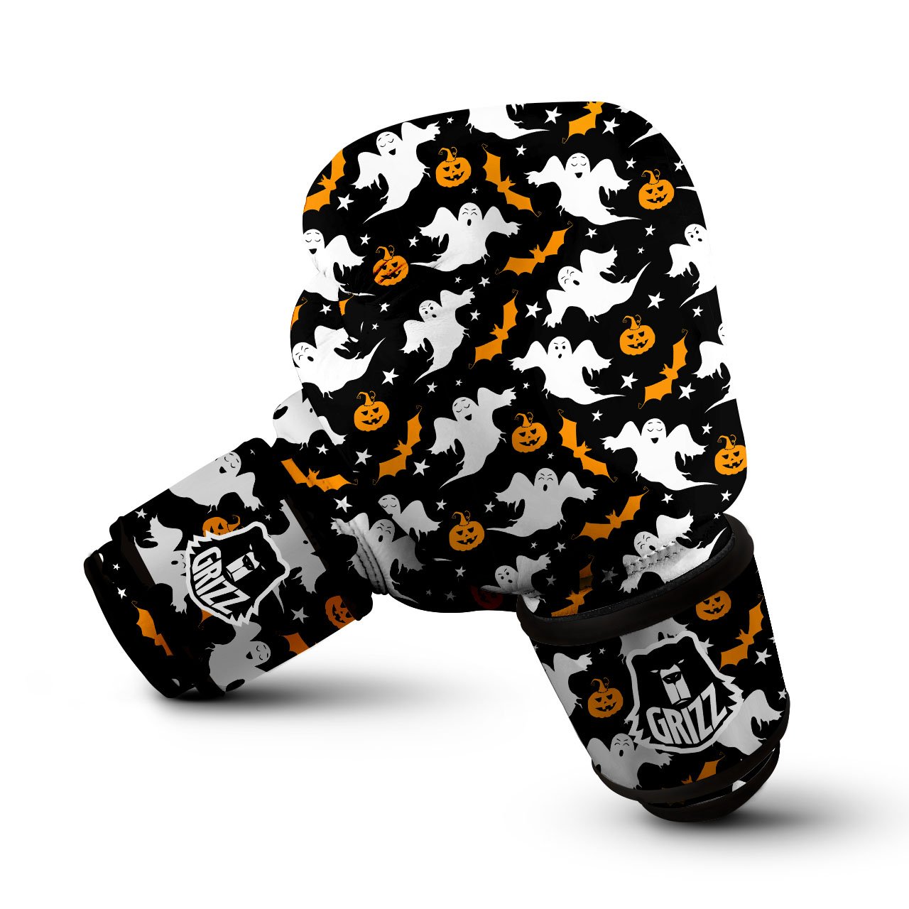 Ghost Halloween Print Pattern Boxing Gloves-grizzshop