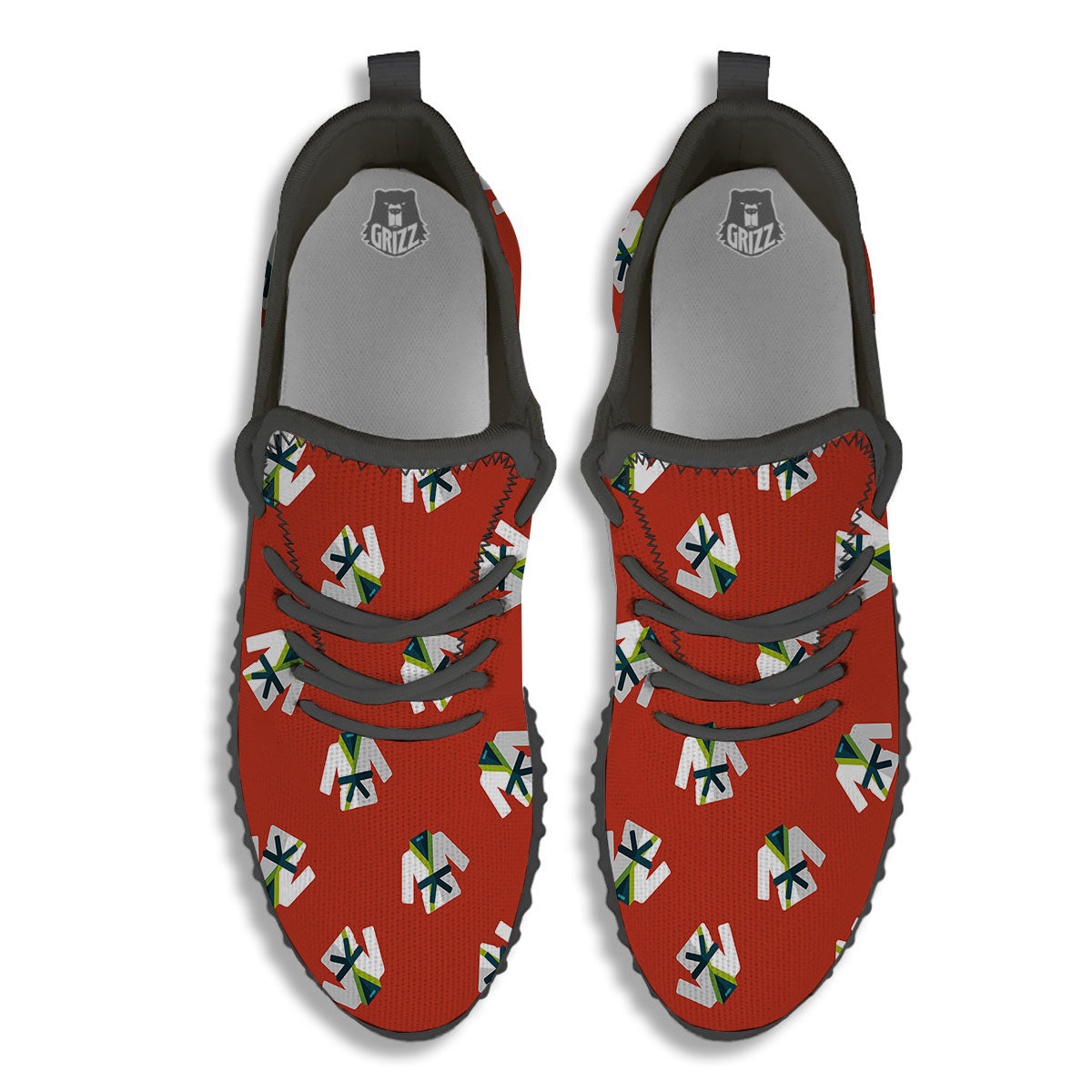 Gi Karate Print Pattern Black Walking Shoes-grizzshop