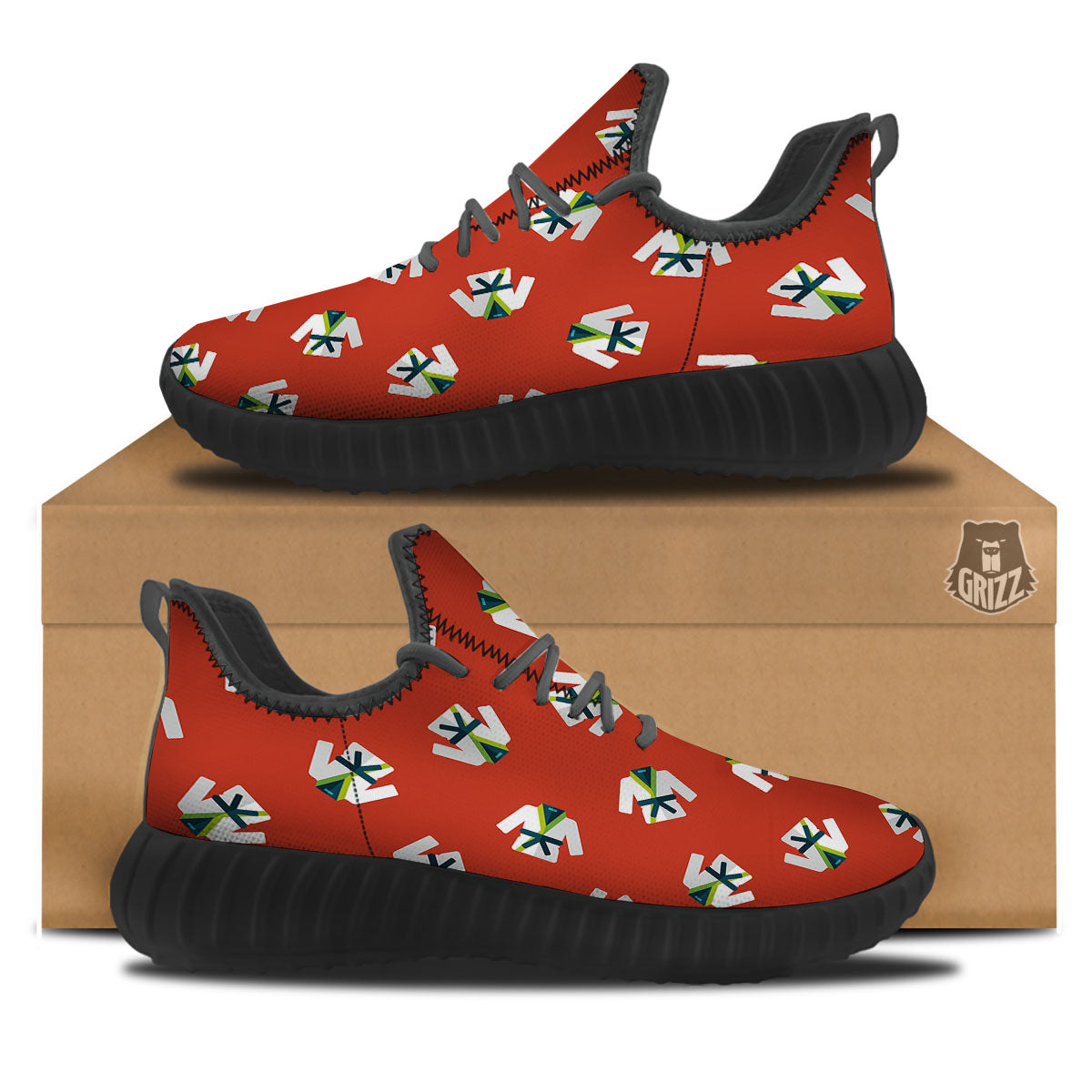 Gi Karate Print Pattern Black Walking Shoes-grizzshop