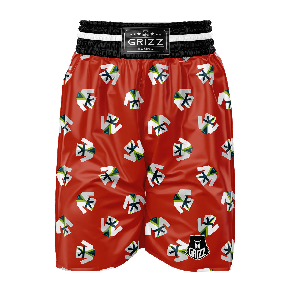 Gi Karate Print Pattern Boxing Shorts-grizzshop