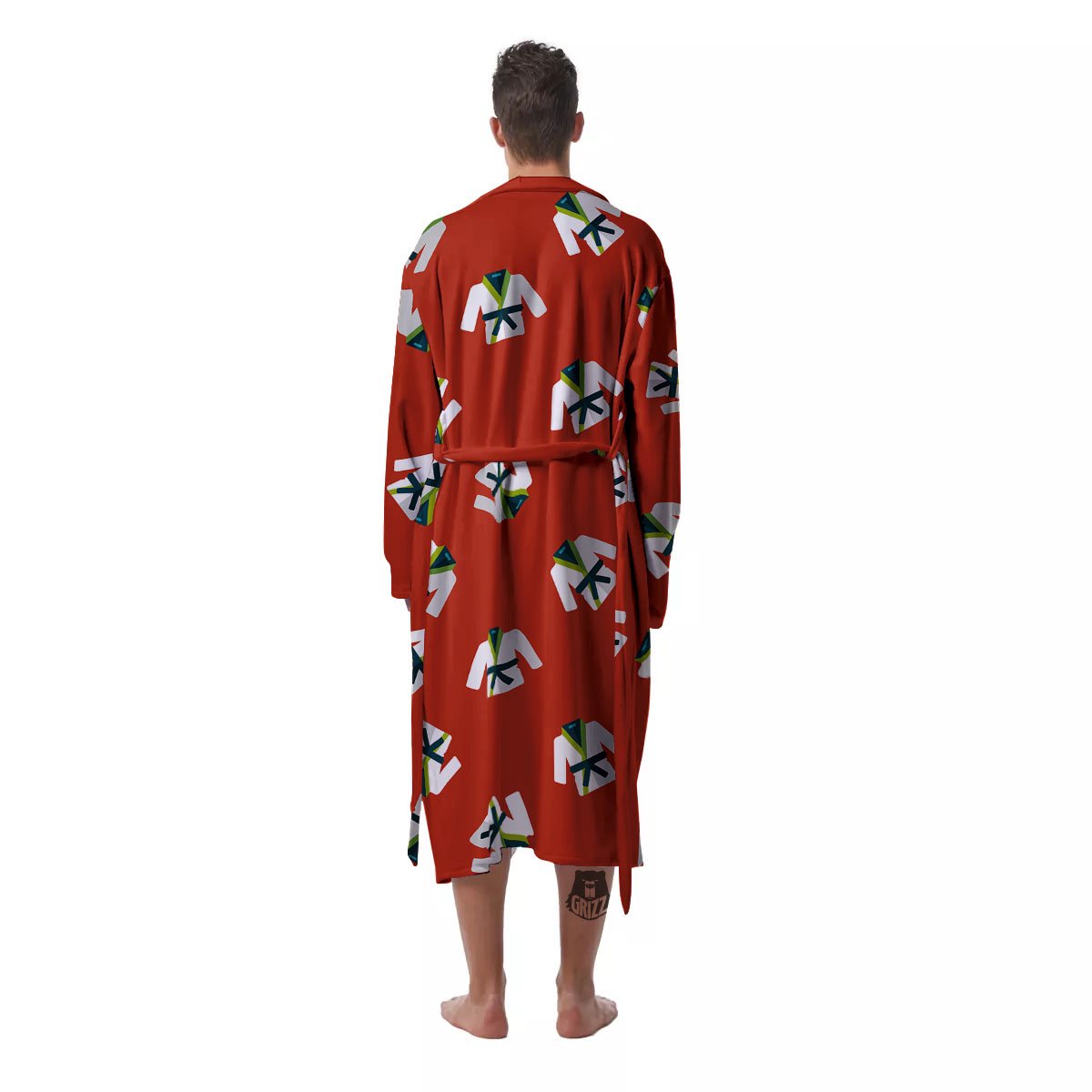 Gi Karate Print Pattern Men's Robe-grizzshop