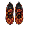 Gingerbread Brown Print Pattern Black Sneaker-grizzshop