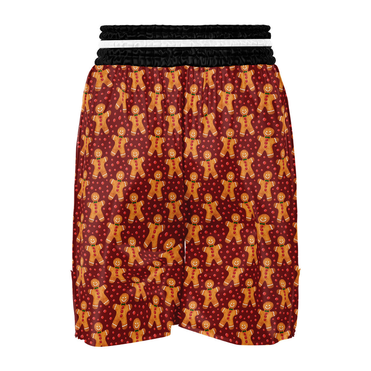Gingerbread Brown Print Pattern Boxing Shorts-grizzshop