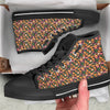 Gingerbread Cute Print Pattern Black High Top Shoes-grizzshop