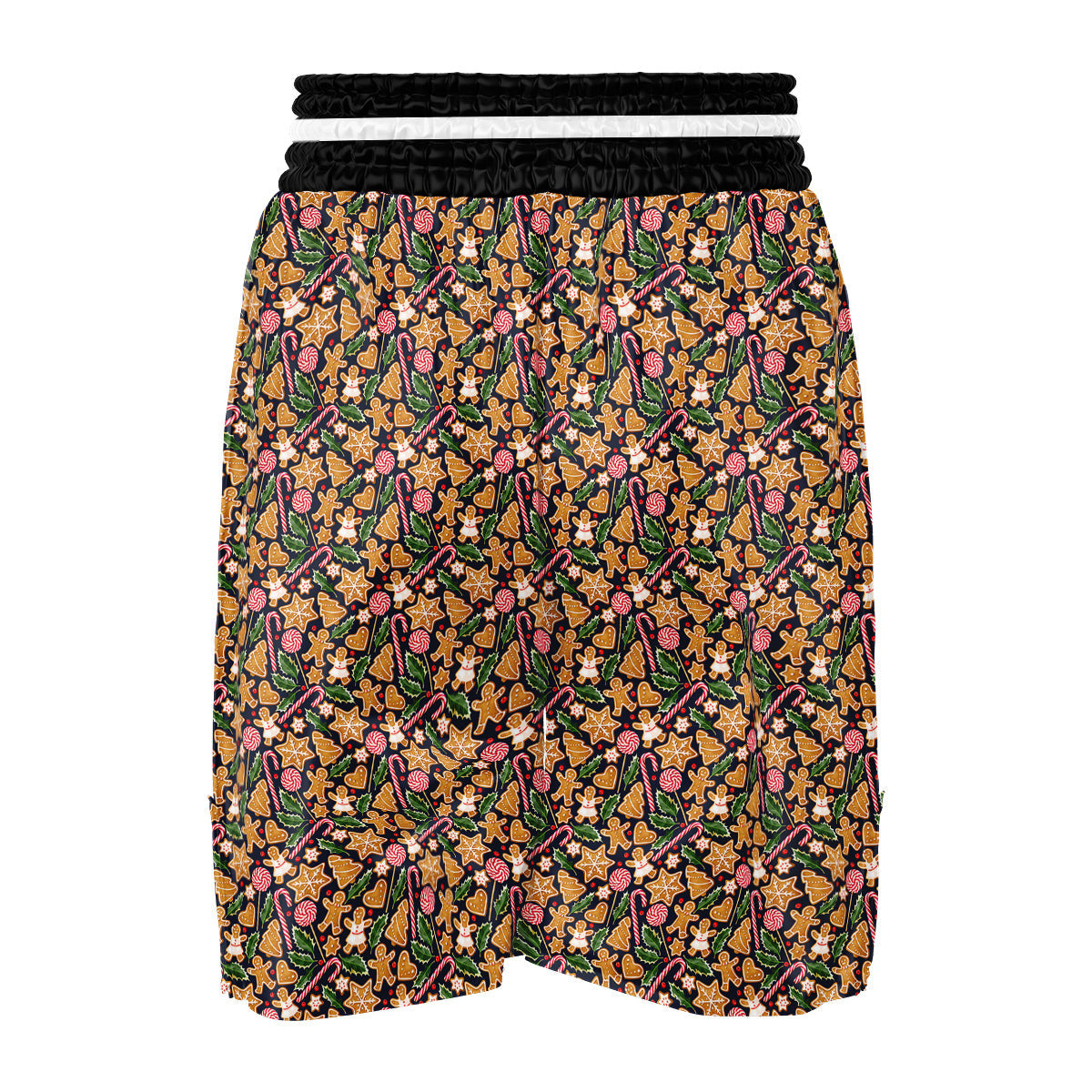 Gingerbread Cute Print Pattern Boxing Shorts-grizzshop